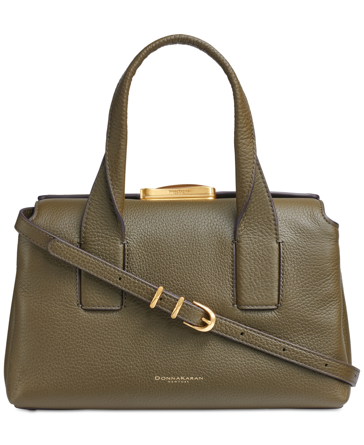 Donna Karan Amagansett Soft-Rolled Leather Satchel with Sculpted Magnet Closure - Nght Tide