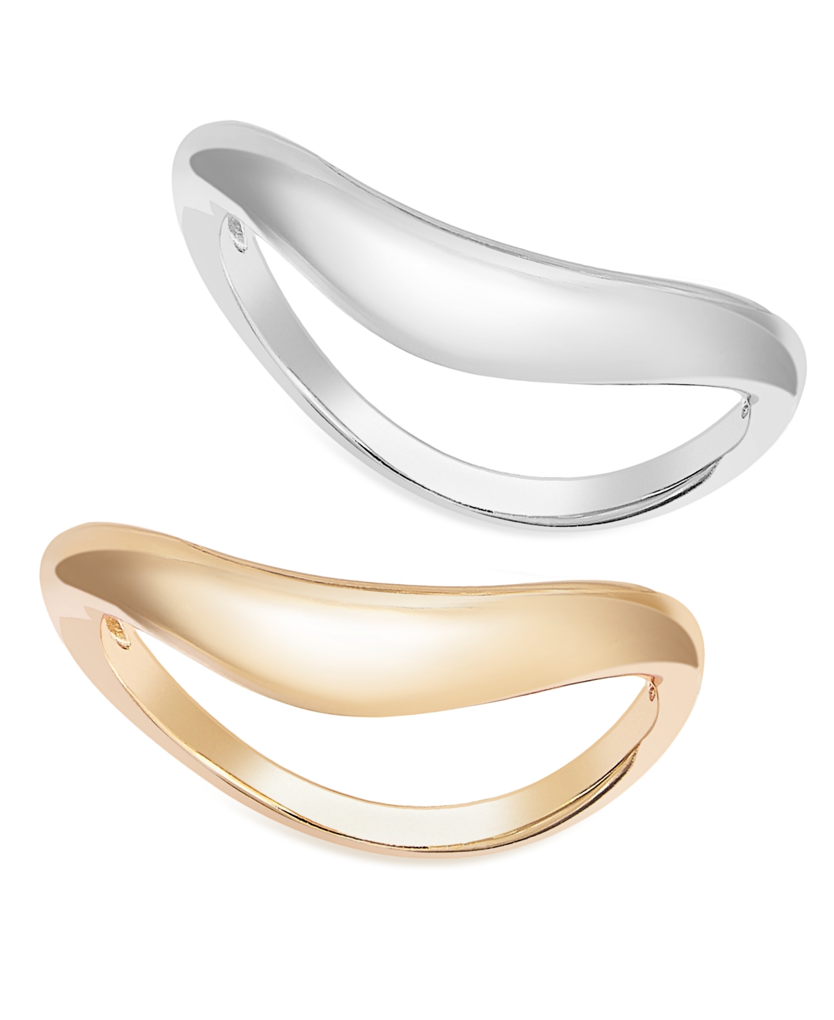 And Now This Gold And Silver Duo Stack Ring In Silver And Gold
