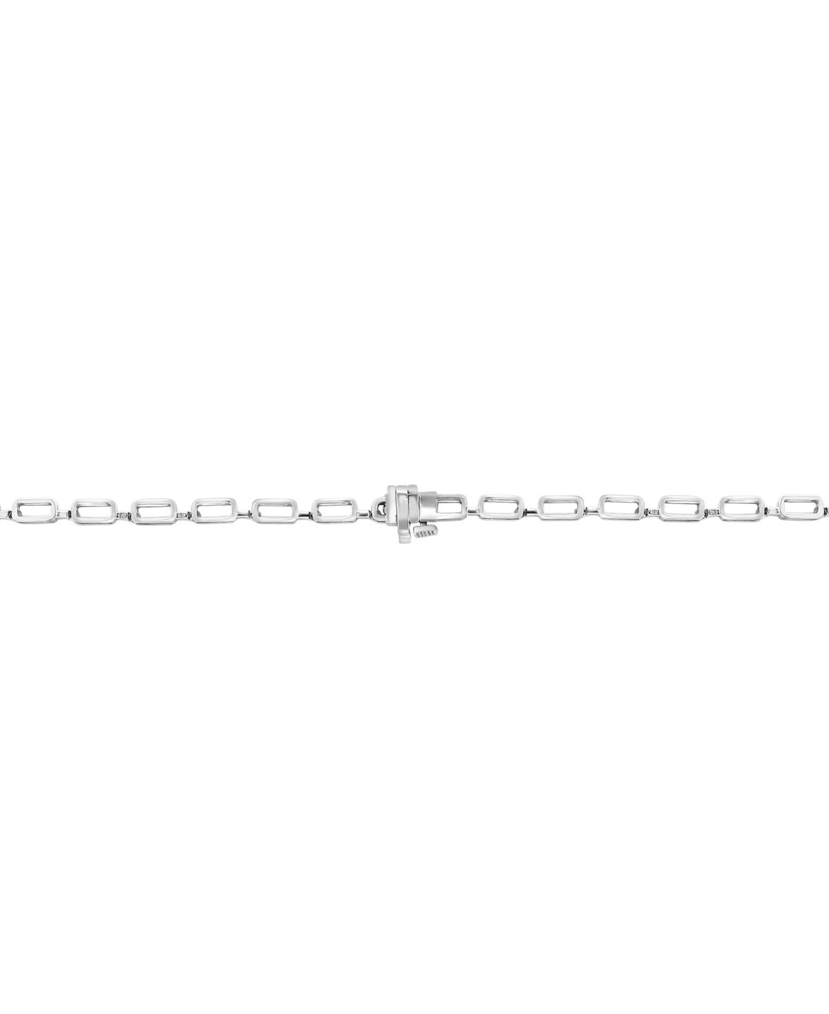Effy Collection Effy Diamond Baguette & Round Cluster 18-1/2" Tennis Necklace (4-3/8 Ct. T.w.) In 14k White Gold In White Gold