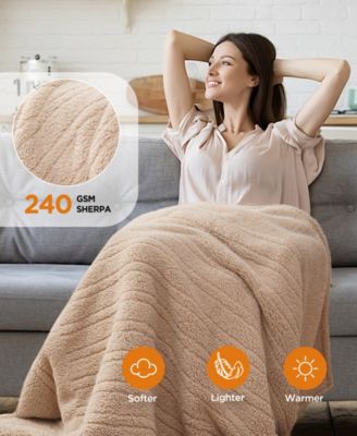 Heated Sherpa Throw, 50" x 60"