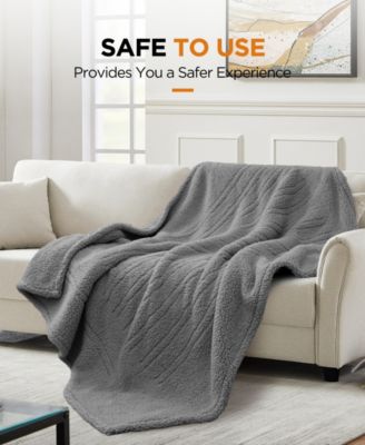 Heated Sherpa Throw, 50" x 60"