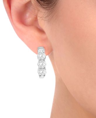 Diamond Hoop Earrings (1-1/2 ct. t.w.) in 14k White or Yellow Gold