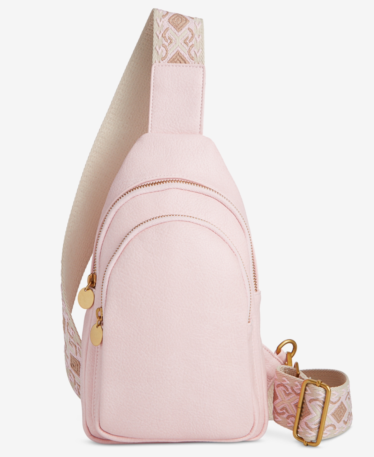 Webbing Strap Small Sling Bag, Created for Macy's - Rose Ash
