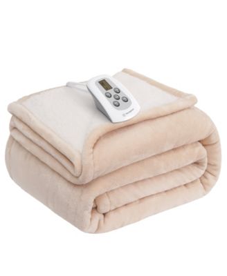 Heated Flannel and Sherpa Blanket, Full