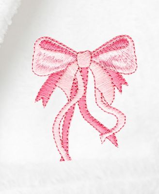 Kids Bow Super Plush Double Brushed Hooded Bathrobe