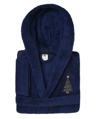 Christmas Tree Kids Super Plush Double Brushed Hooded Bathrobe