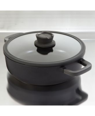 Leo Stone+ Nonstick Ceramic 11" Saute Pan with Lid 2-handle Recycled, 5qt