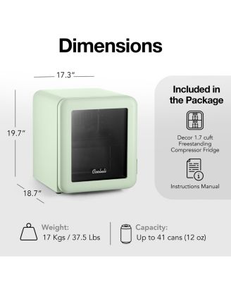 Decor 1.7 cuft Glass Beverage Cooler