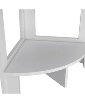 Gisela Corner Shelf With Three Shelves,White