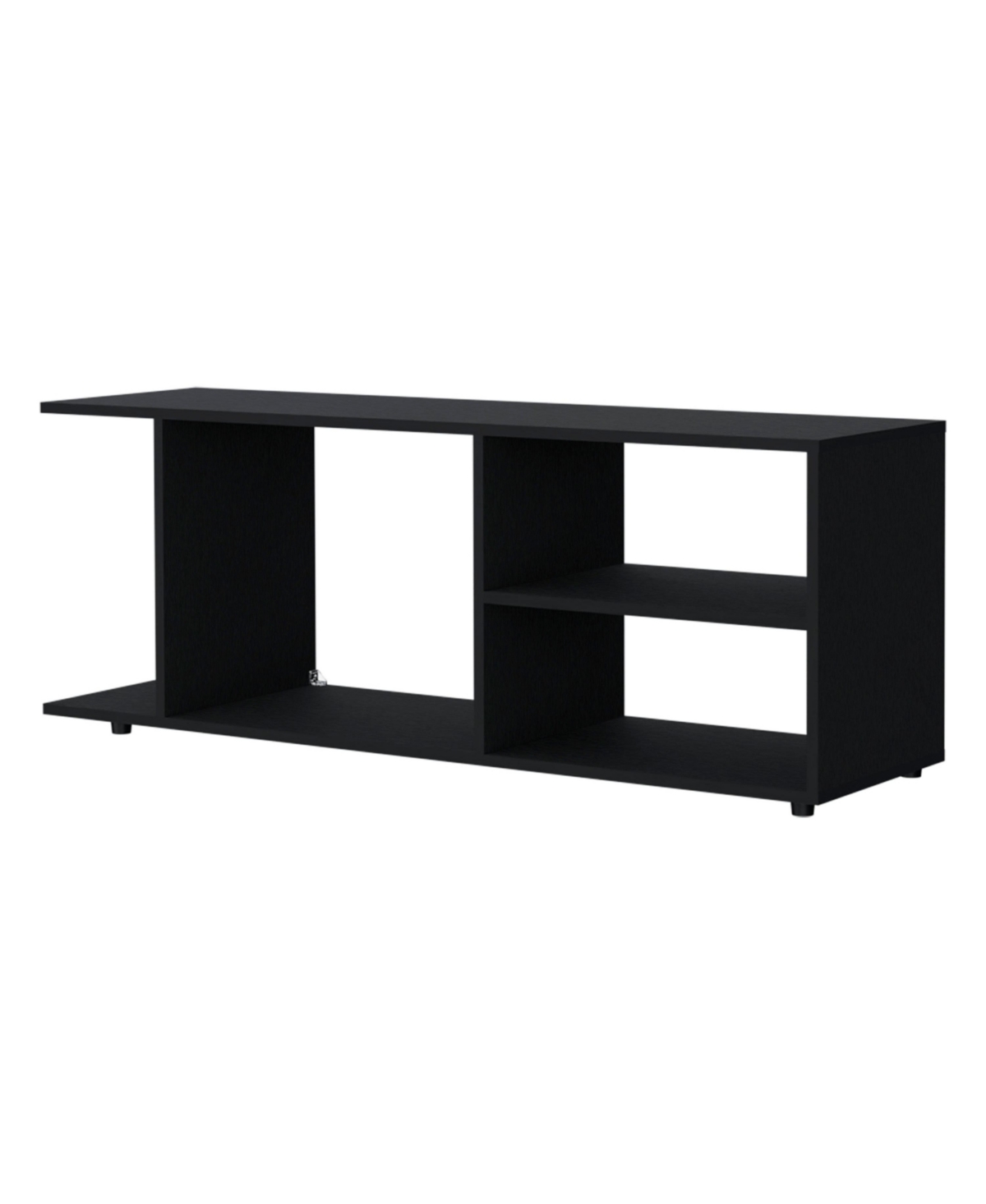 Fm Furniture Tubac Tv Rack in Melamine With Open Storage,- Black