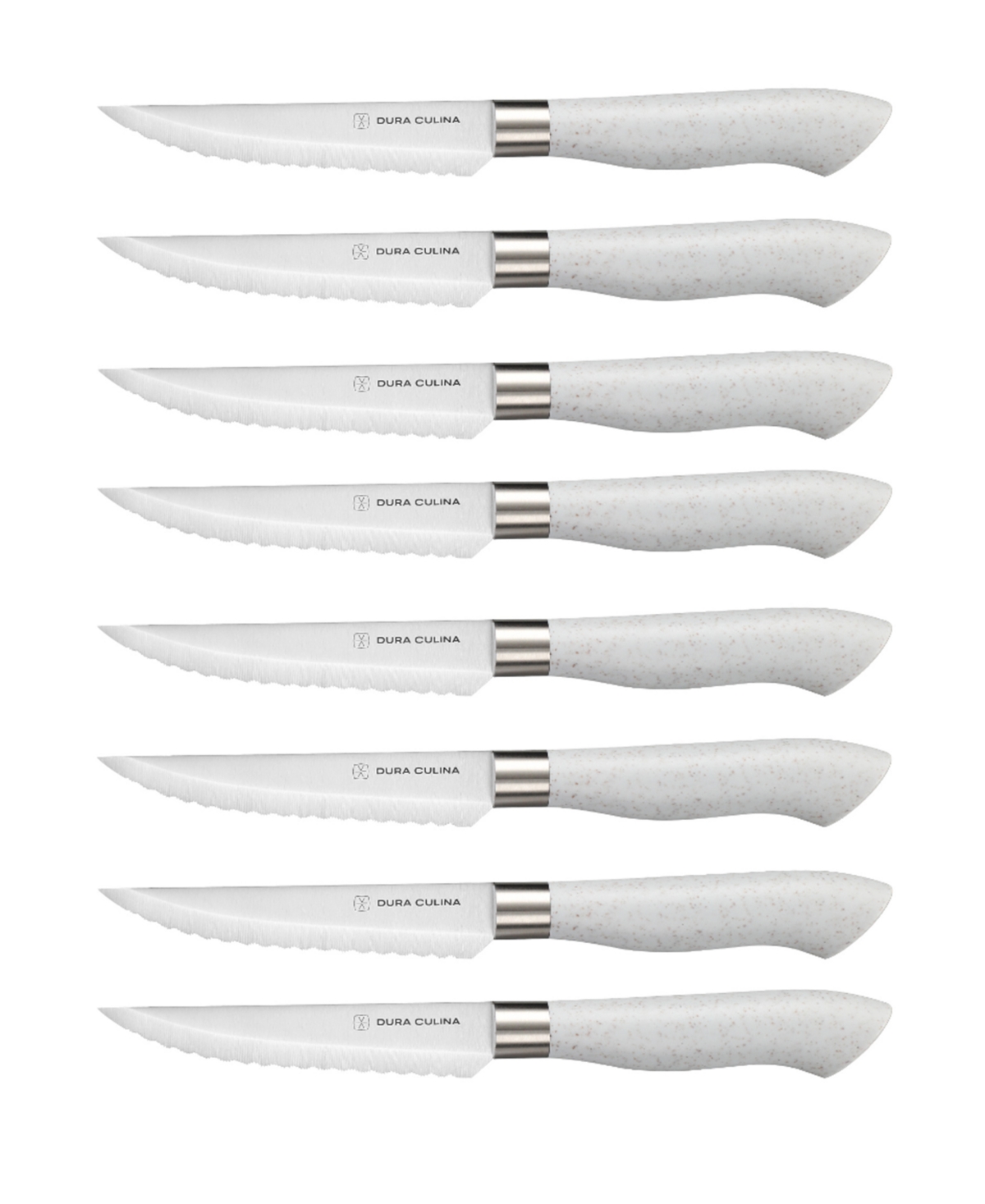 Shop Dura Living 8-piece Steak Knife Set In Gray