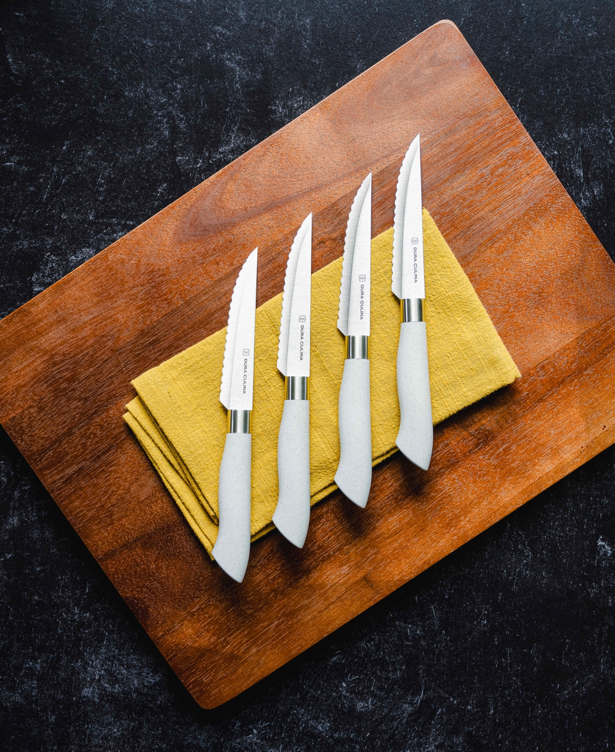 Shop Dura Living 8-piece Steak Knife Set In Gray