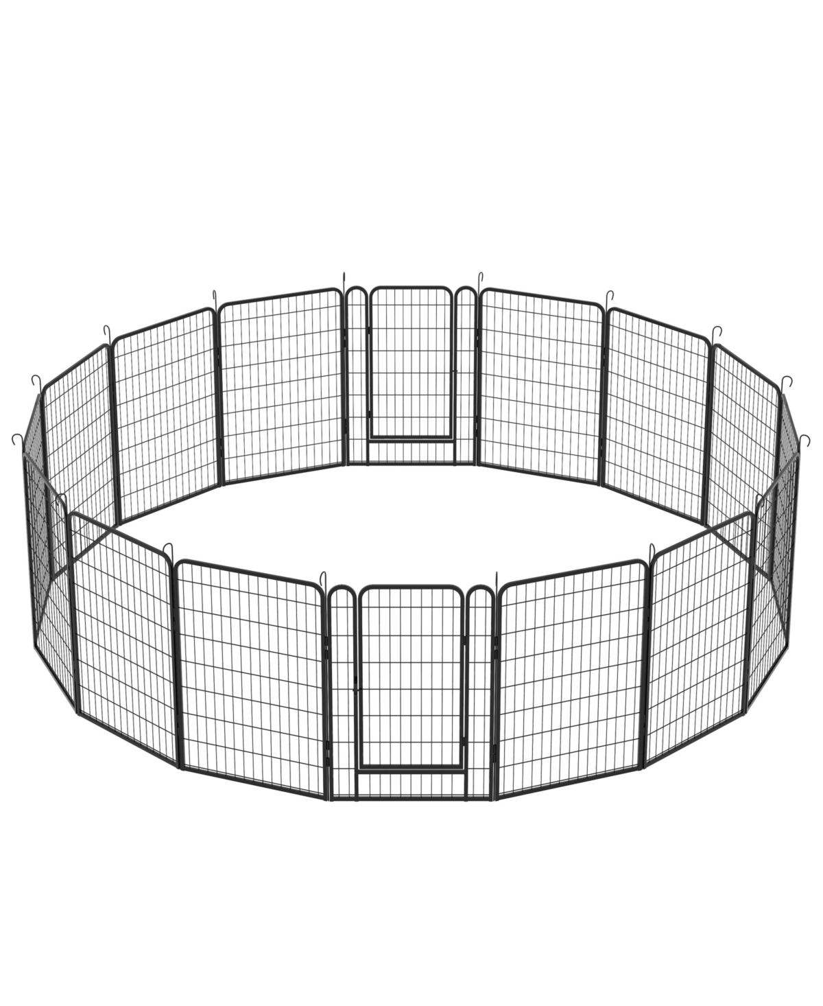 Slickblue 16-Panel Heavy-Duty Metal Playpen with Door, 39.37