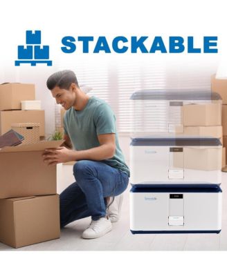 Security Locking Storage Container Bin, 21 Gallon Capacity