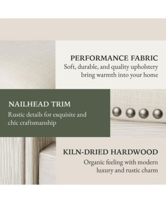 Adrien Saddle Counter Stool in White Oak Finish w/ Natural Fabric Upholstery