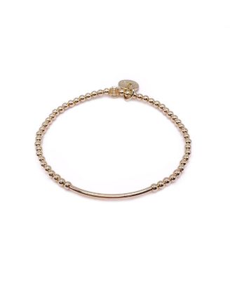 Non-Tarnishing Gold Filled 3mm Ball and Tube Stretch Bracelet