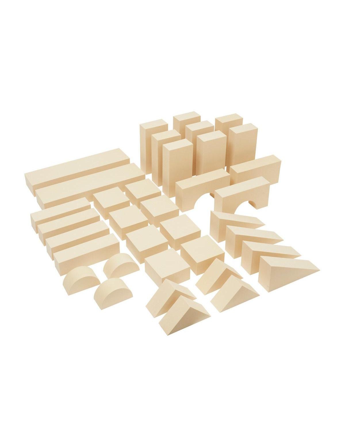Kaplan Early Learning Jumbo Foam Blocks - Natural - 36 Pieces -khaki