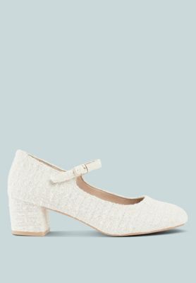 Rag and Co Womens Antara Tweed Mary Jane Sandals