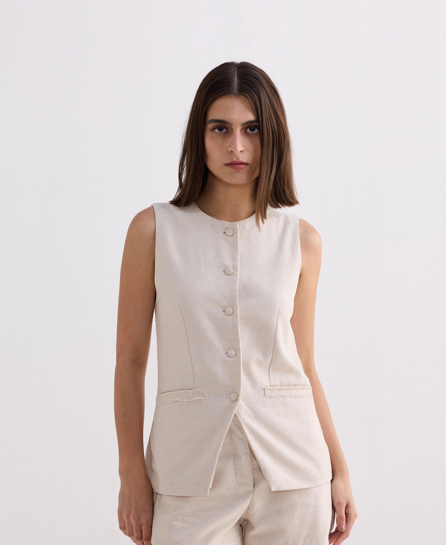 Женская куртка Reistor Cotton Tweed Vest, цвет: Каштановый — фото 1