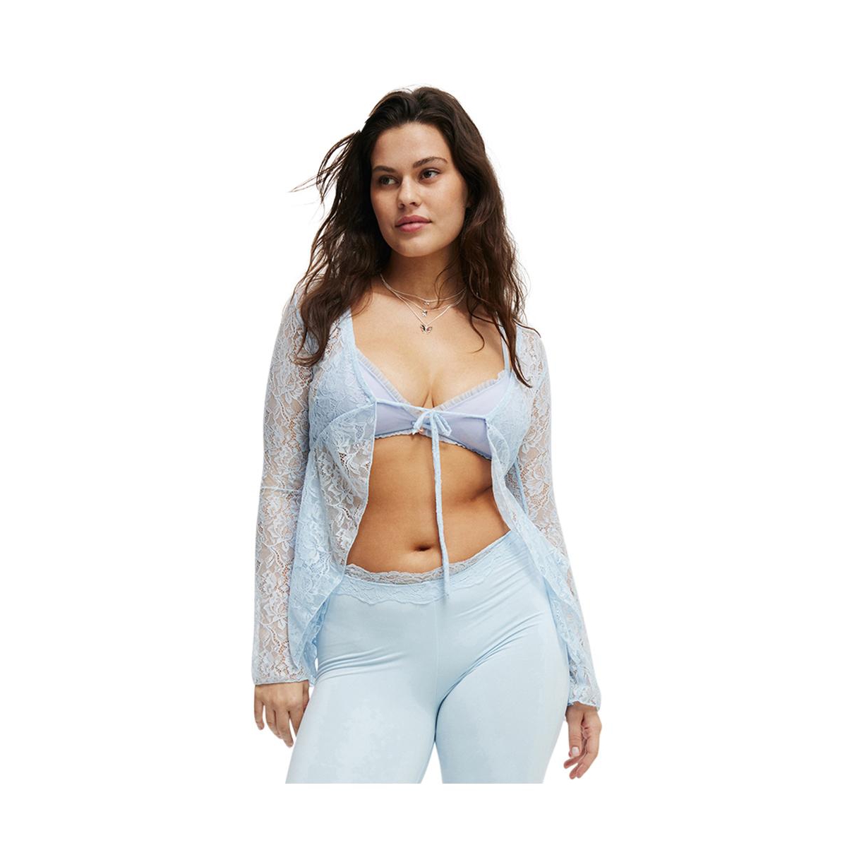 Cotton On Women's Peach Prc Lace Cardigan - eiffel sky