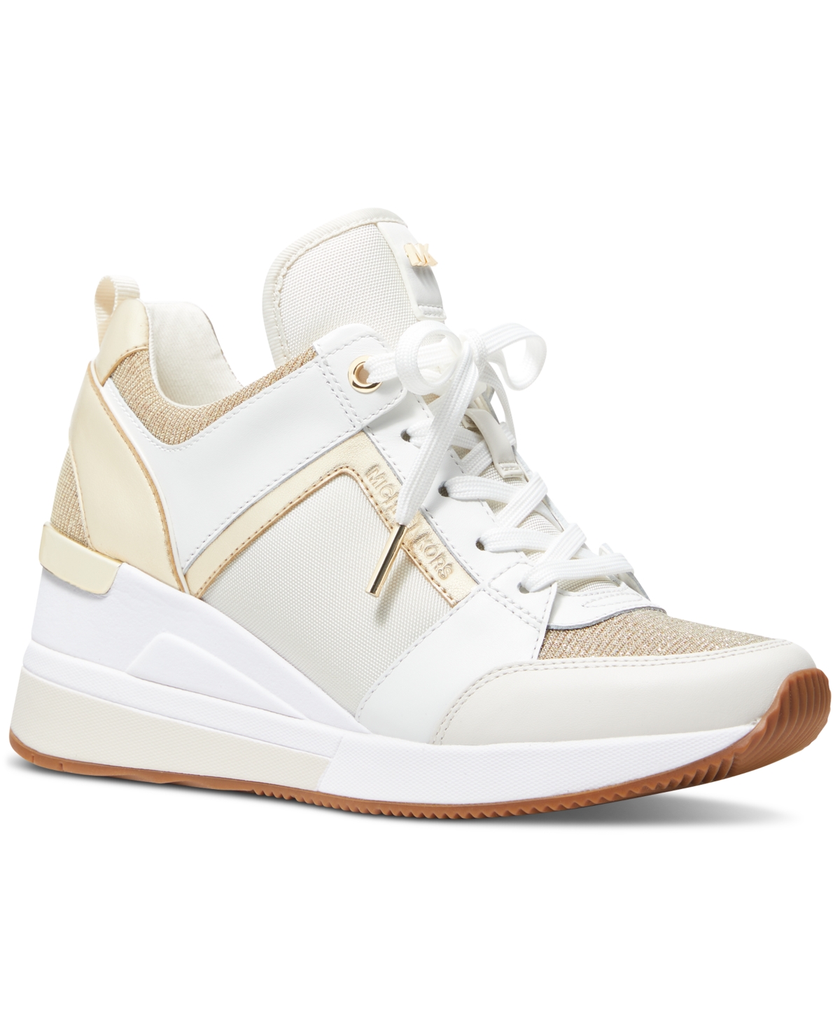 Shop Michael Kors Michael  Women's Georgie Trainer Sneakers In Pale Gold