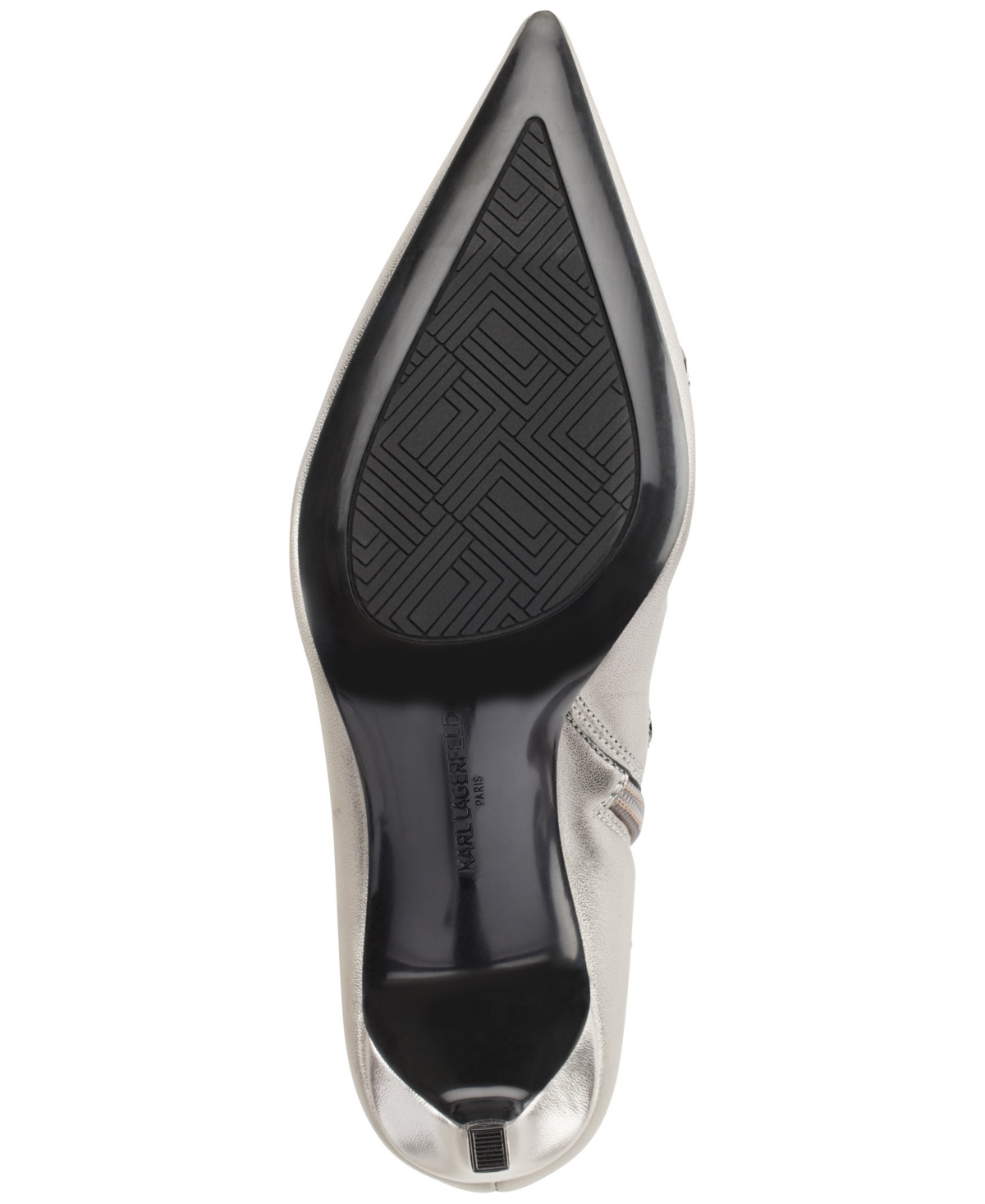 Karl Lagerfeld Paris Saina Metallic Bootie In Pewter