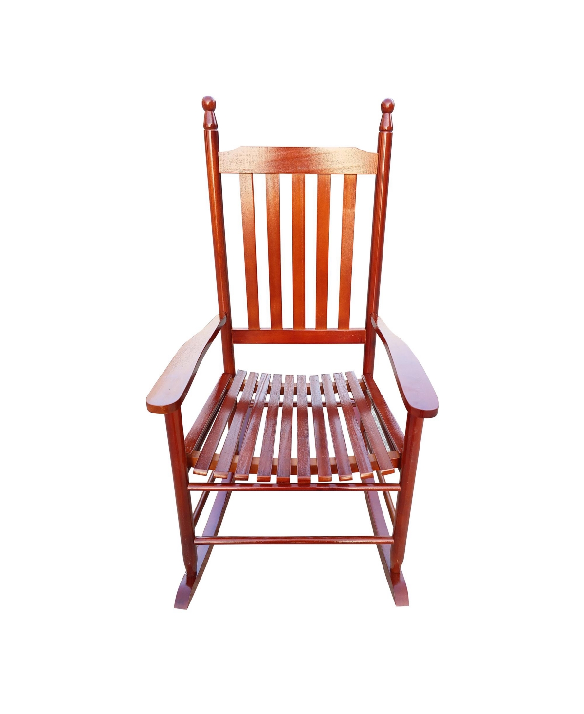 Slickblue Wooden Porch Rocker Chair for Relaxing Outdoor Comfort – Durable Design for Patios, Porches, and Gardens