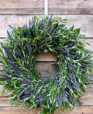 Real Aromatic Wreath Dried Lavender and Rosemary, 22"