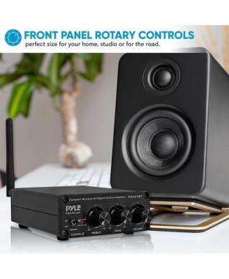 Compact Bluetooth Stereo Power Amplifier With RCA Input & Banana Speaker Terminals, 200 Watt