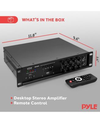 Wireless Bluetooth Home/PA Mixing Amplifier With USB Playback, Micro SD Card Reader, Optical/Coaxial Inputs, 500 Watt