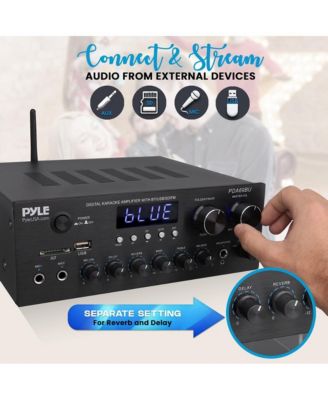 Stereo Amplifier Audio Receiver Sound System With Bluetooth Wireless Streaming, MP3/USB/SD/AUX/FM Radio, 300 Watt