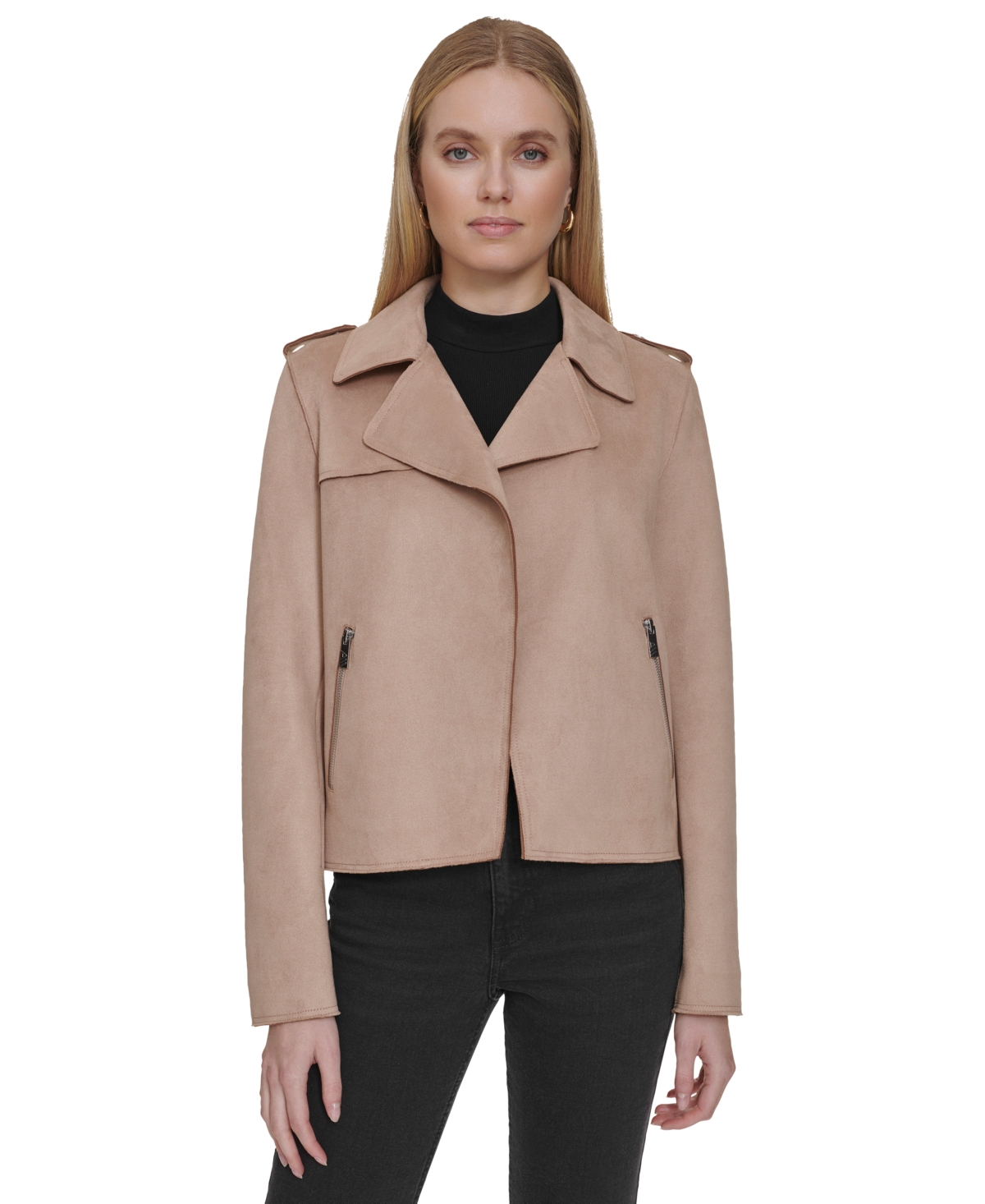 Marc New York Faux Suede Moto Jacket Smart Closet