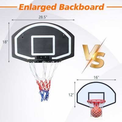 Streamdale Wall-Mounted Basketball Hoop with Unbreakable Hoop and Mesh