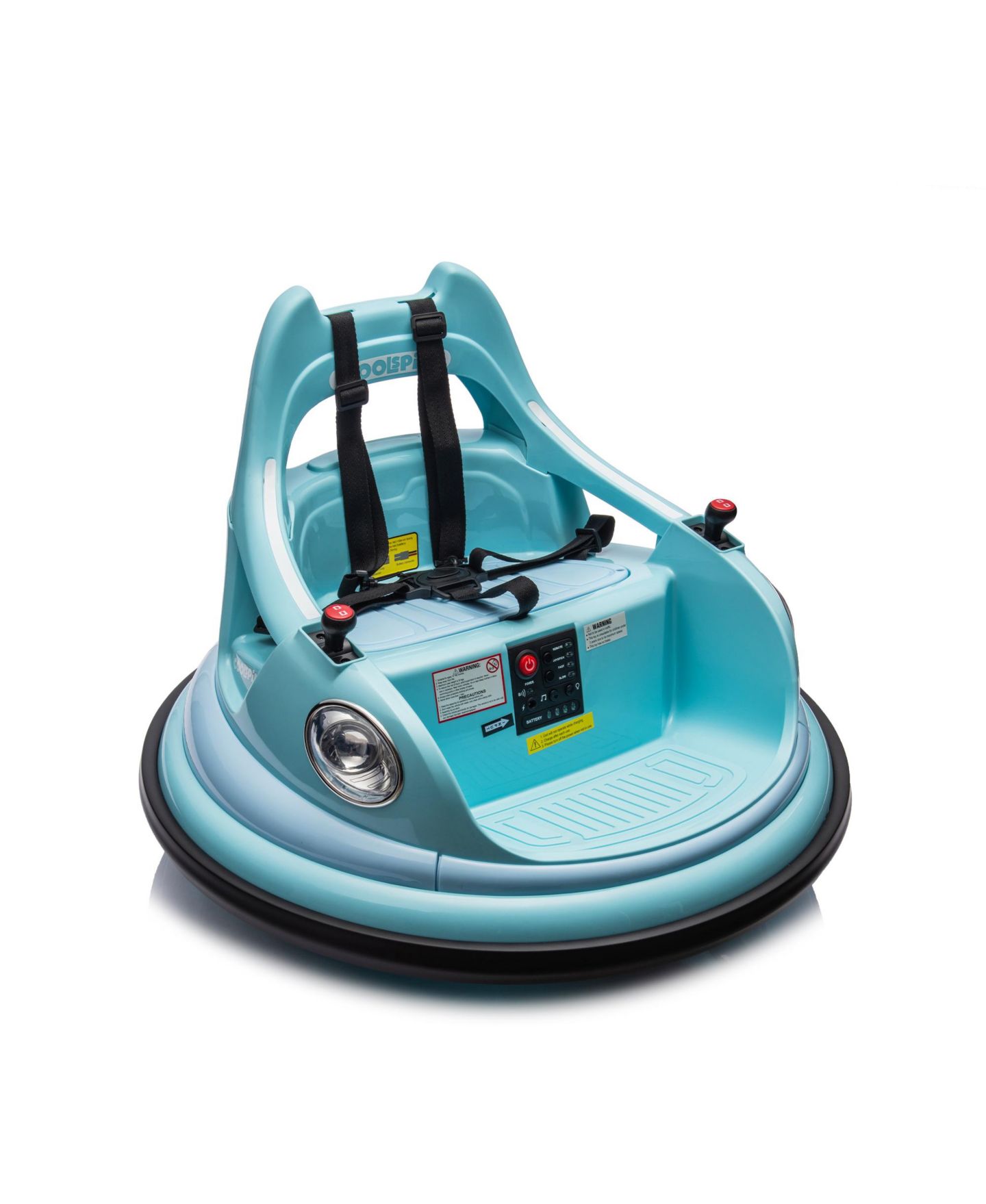 Детская игрушка Streamdale Furniture 12V Remote Control Bumper Car with LED Lights & Bluetooth, Ages 2+, цвет: Синий — фото 3