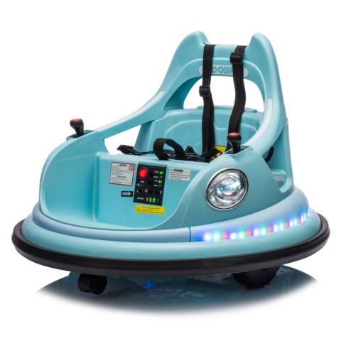 Детская игрушка Streamdale Furniture 12V Remote Control Bumper Car with LED Lights & Bluetooth, Ages 2+, цвет: Синий
