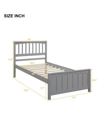 Wood Platform Bed Twin size Platform Bed
