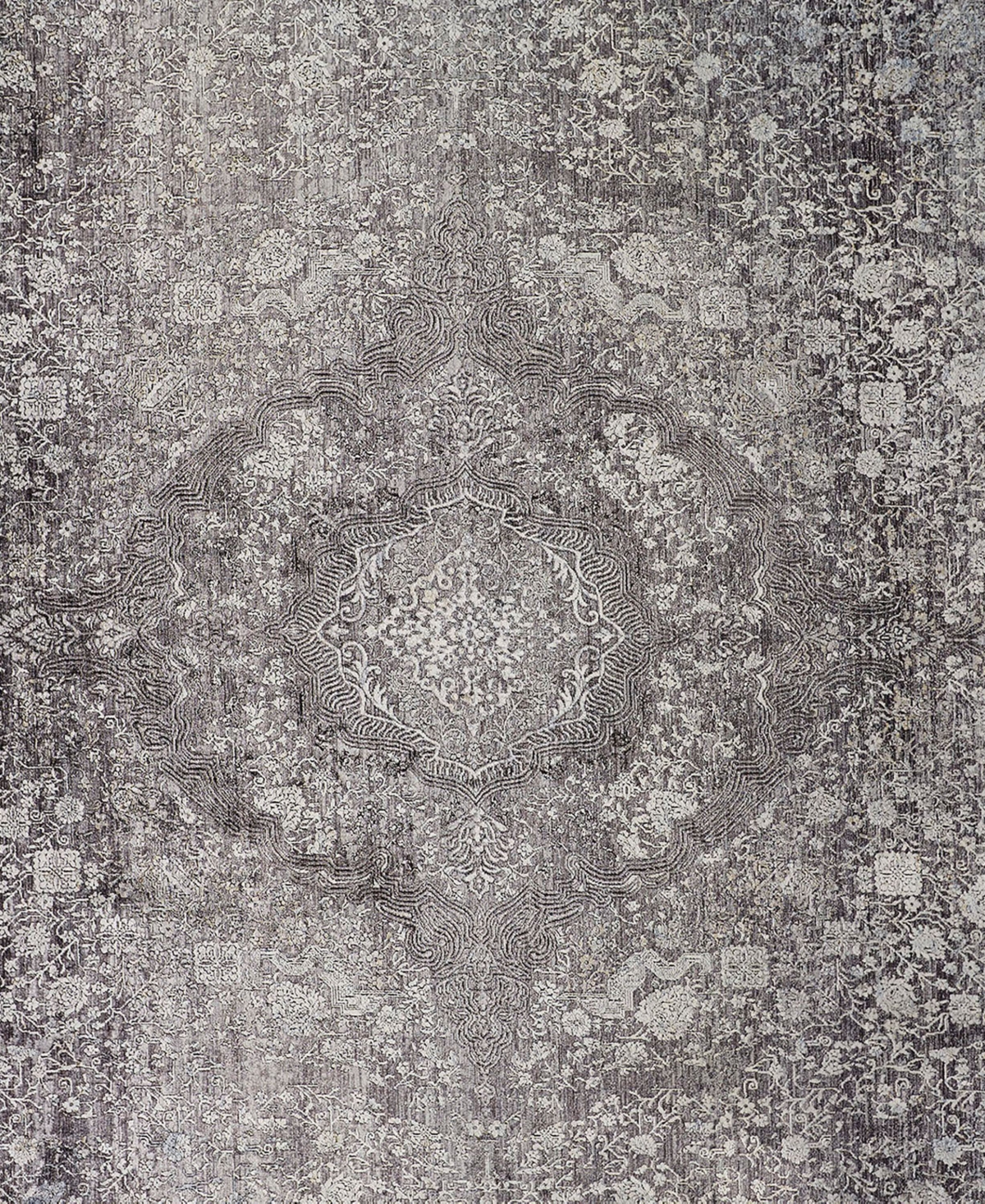 Shop Feizy Sarrant 3967f 2'8"x10' Runner Area Rug In Gray
