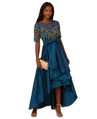 【海外限定】AdriannaPapell ドレス☆Sequin Taffeta Evening Dr Adrianna Papell Women's Beaded Taffeta Ball Gown - Macy's