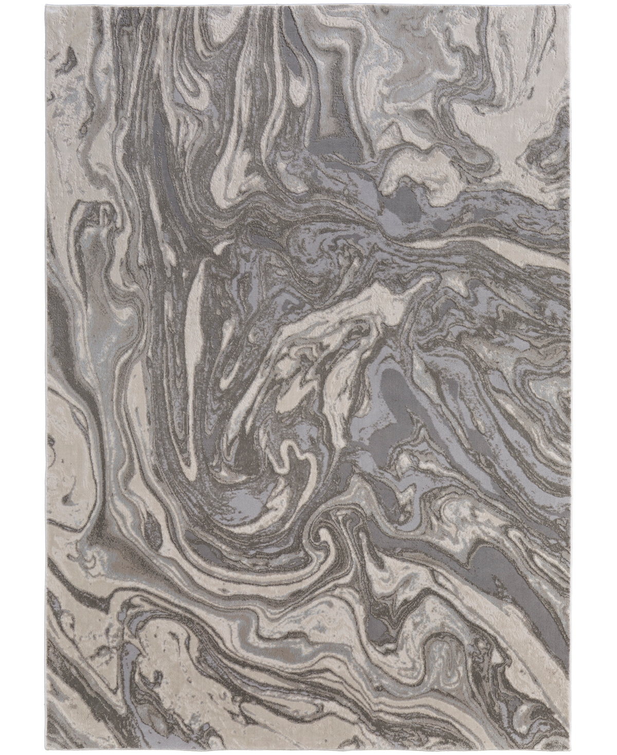 Feizy Prasad 3894f 5'x8' Area Rug In Gray,ivory