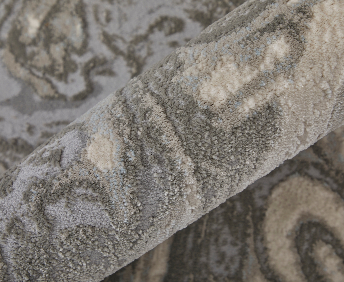 Feizy Prasad 3894f 5'x8' Area Rug In Gray,ivory