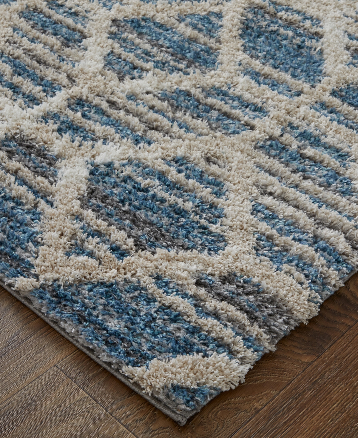 Feizy Mynka 39icf 4'x6' Area Rug In Blue,ivory