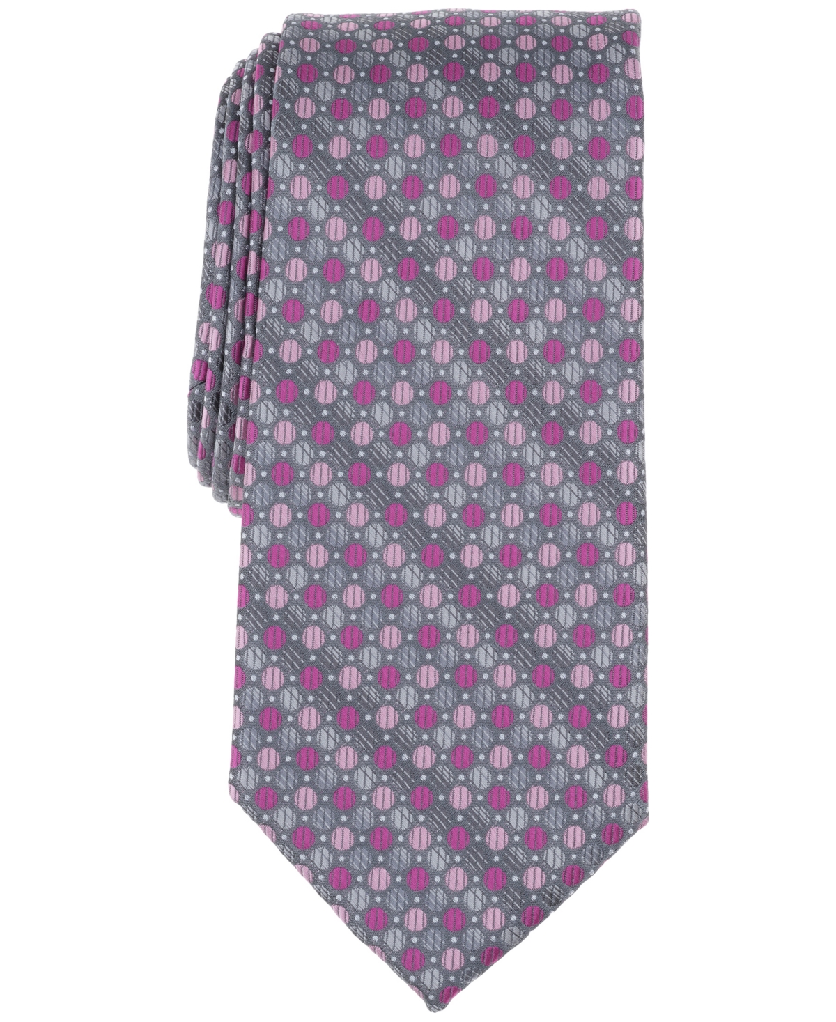 Perry Ellis Men's Marino Dot Tie - Charcoal