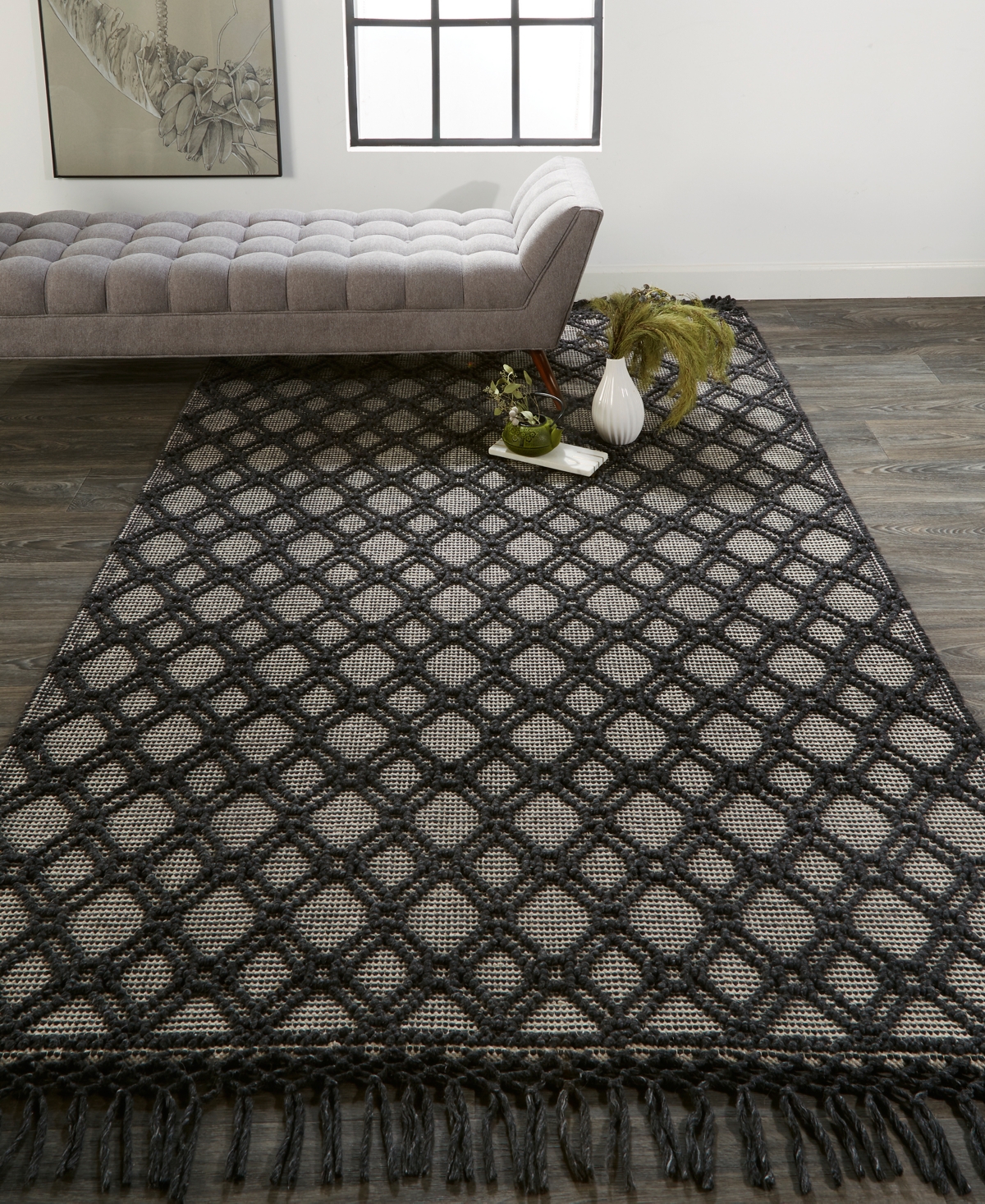 Feizy Phoenix 0808f 5'x7'6" Area Rug In Black
