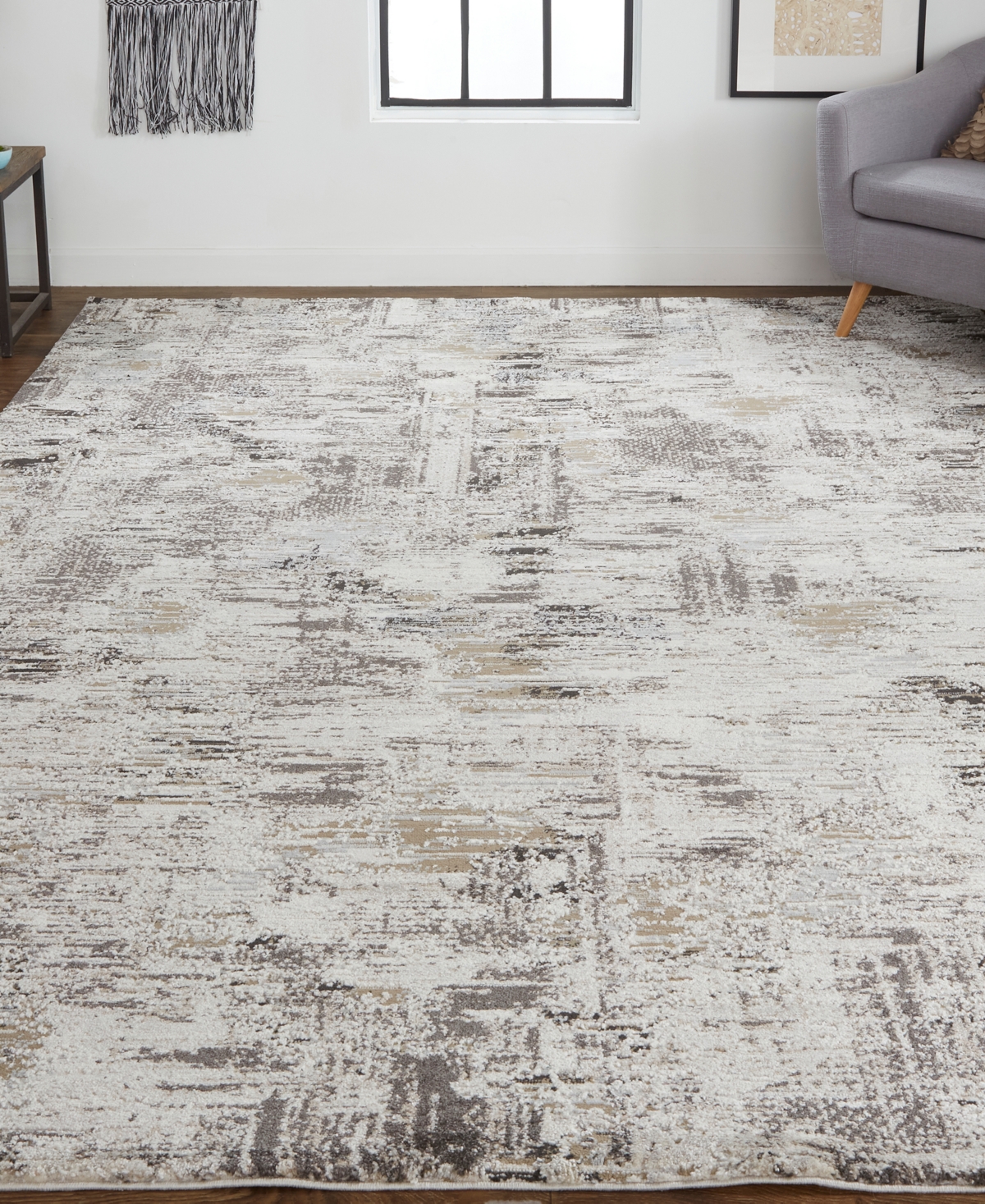 Feizy Vancouver 39fhf 4'x6' Area Rug In Gray,brown