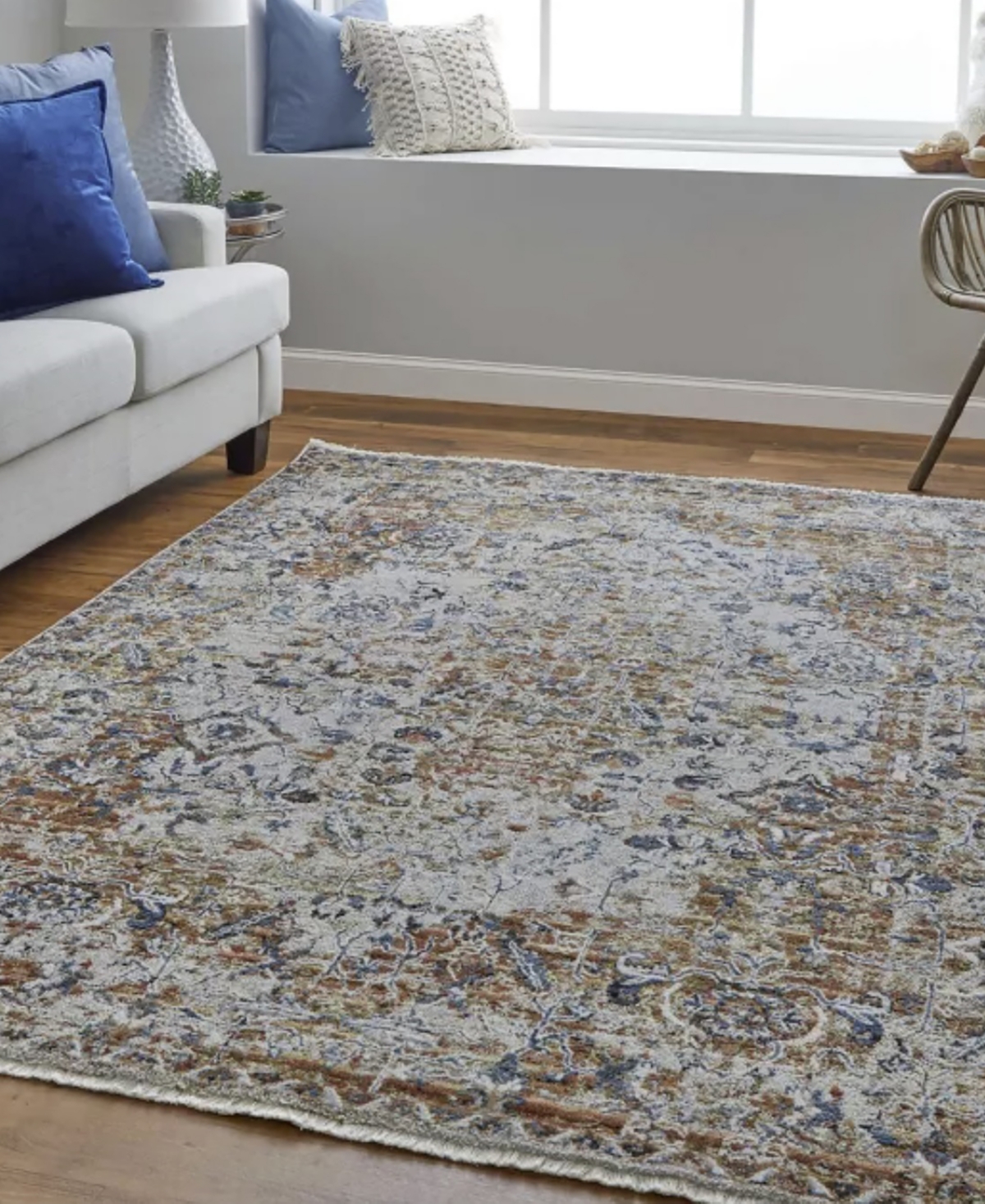 Feizy Kaia 39HVF 3'x12' Runner Area Rug -Ivory