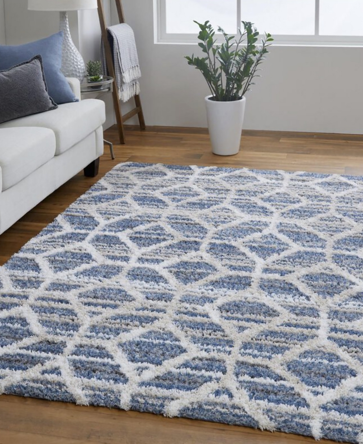 Feizy Mynka 39icf 4'x6' Area Rug In Blue,ivory