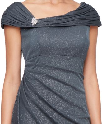 Women's Glittered Ruched Gown