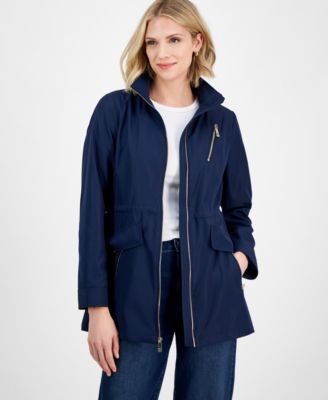 Michael Kors - Petite Hooded Water-Resistant Anorak Coat