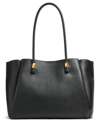 Quogue Leather Triple Compartment Tote Bag