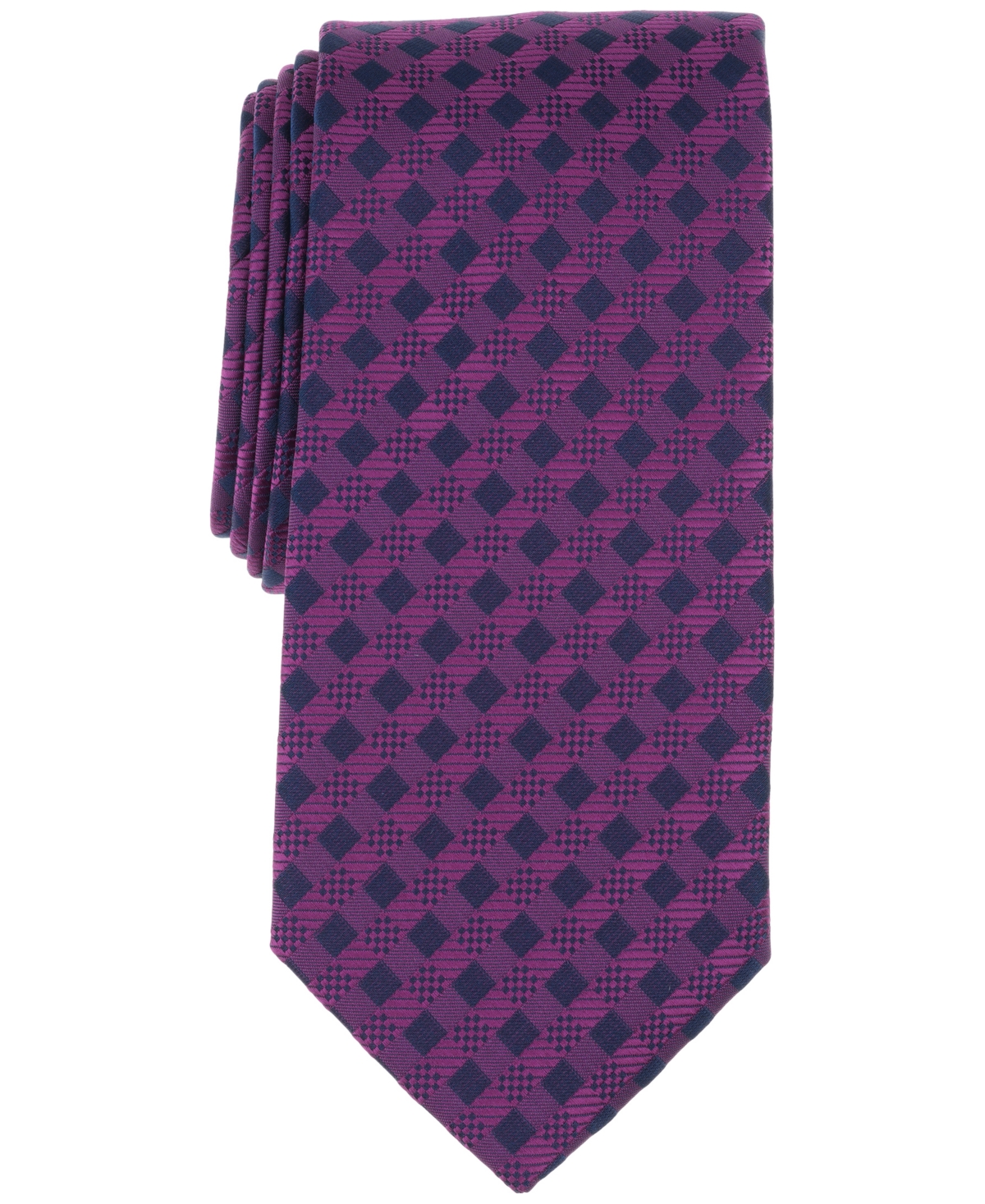 Perry Ellis Men's Hansen Diamond-Pattern Tie - Purple